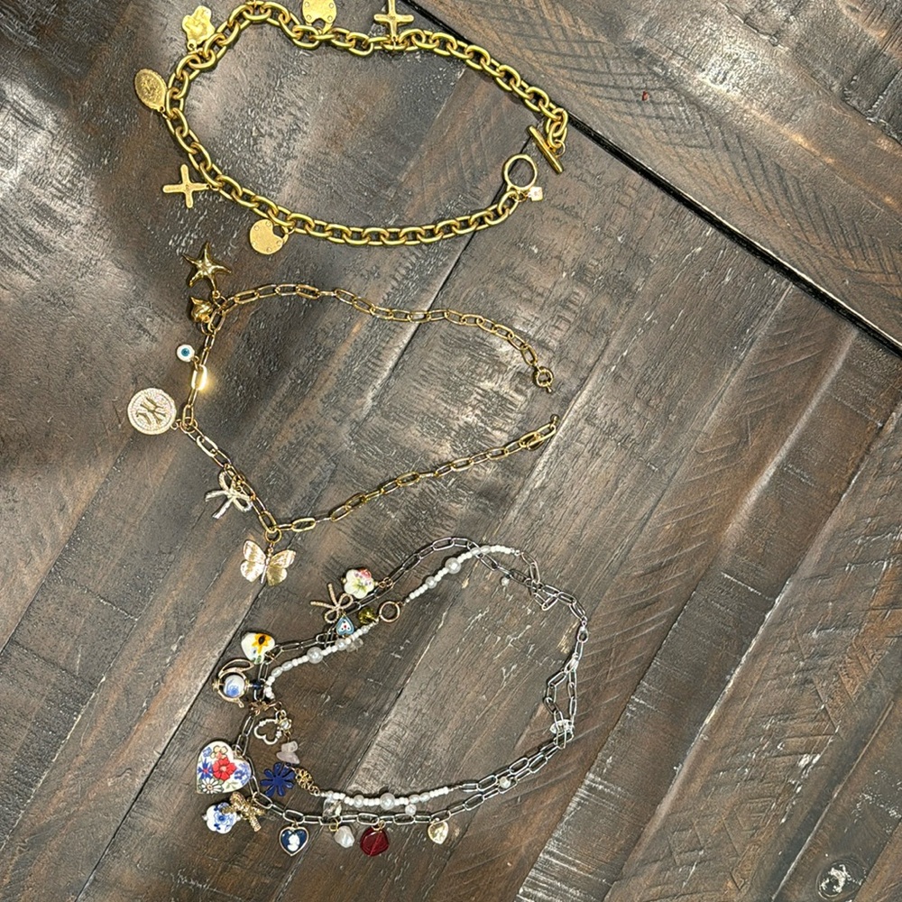 Charm necklaces selling all 3 charm necklaces